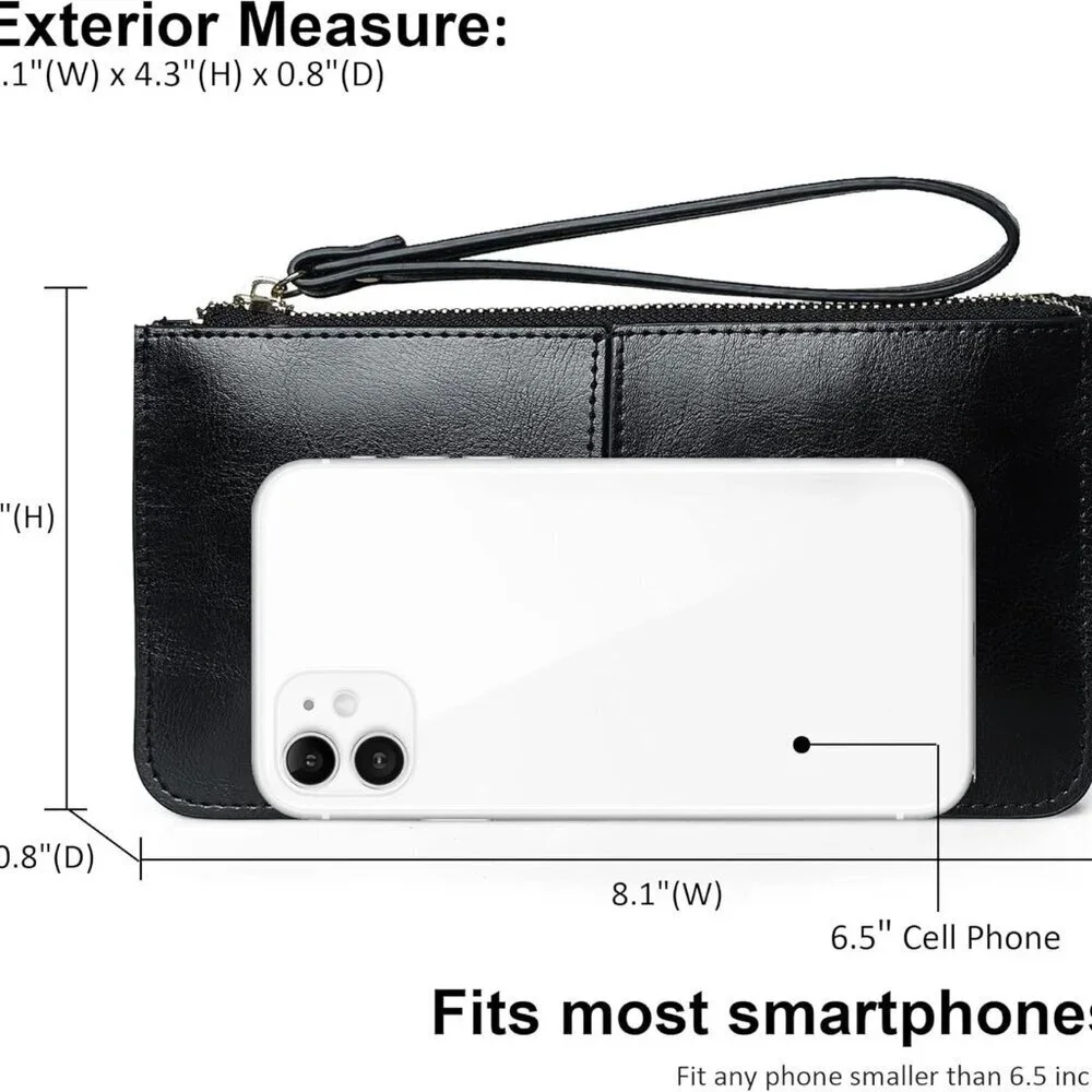 N/A leather wristlet